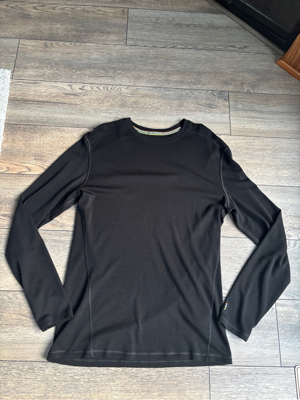 Smartwool Men's 100% Merino Wool Base Layer Top Long Sleeve Black XL SW016349